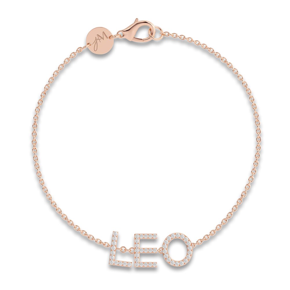 Juliette Maison Diamond Station Name Bracelet 3/8 ct tw Round 10K Rose Gold TITS1HOj