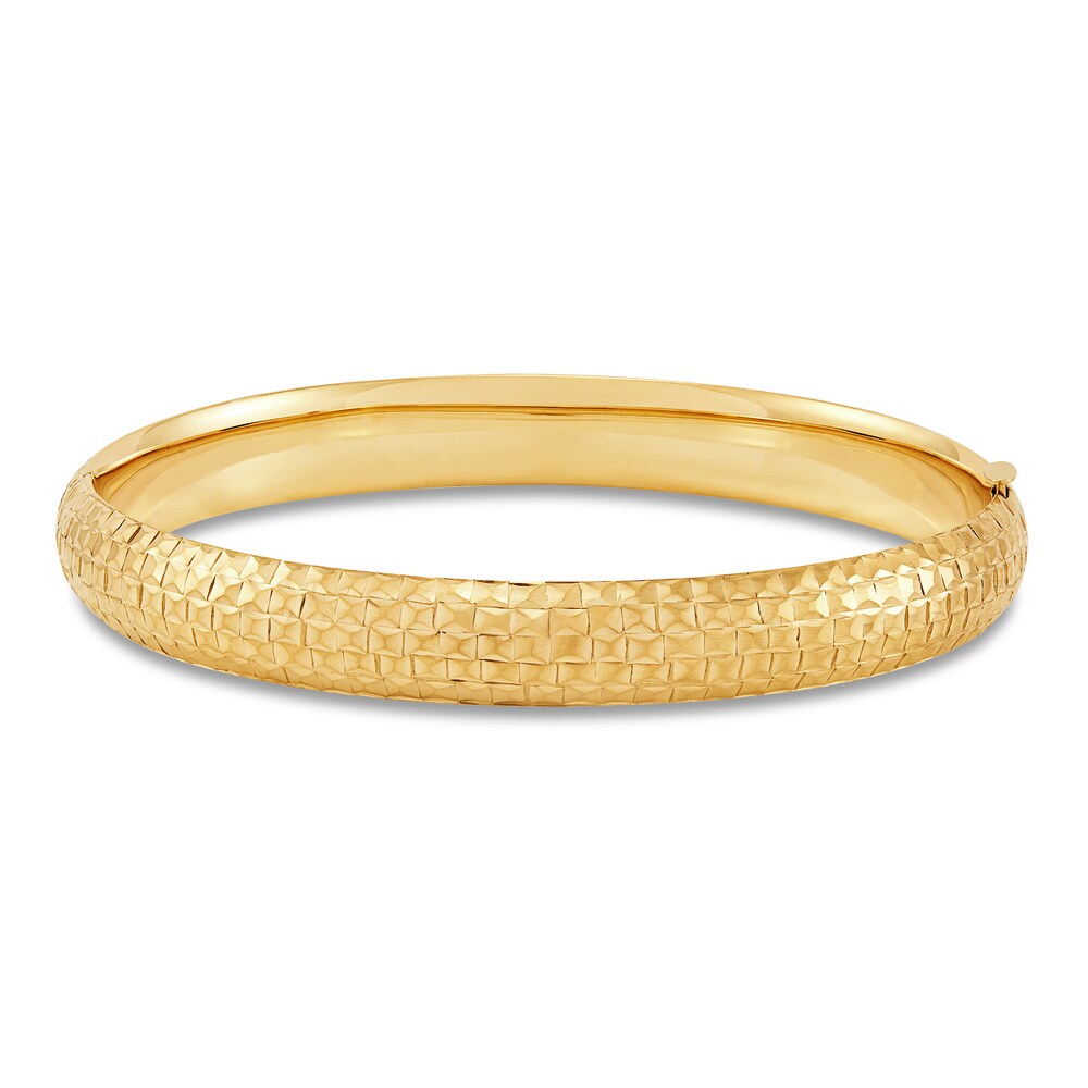 Hinged Prism-Cut Bangle Bracelet 10K Yellow Gold TM9ZPT40