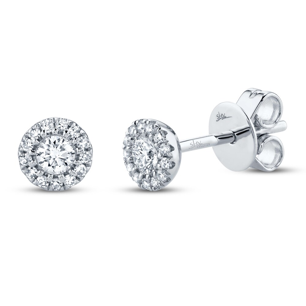 Shy Creation Diamond Earrings 1/5 carat tw 14K White Gold SC55002599 TTbrvCk2