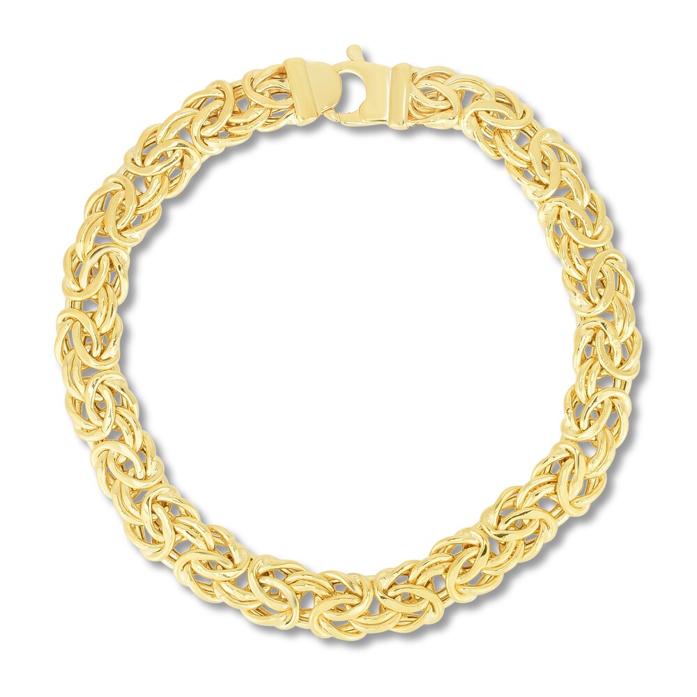 Byzantine Chain Bracelet 14K Yellow Gold 8" TbYMDYQt
