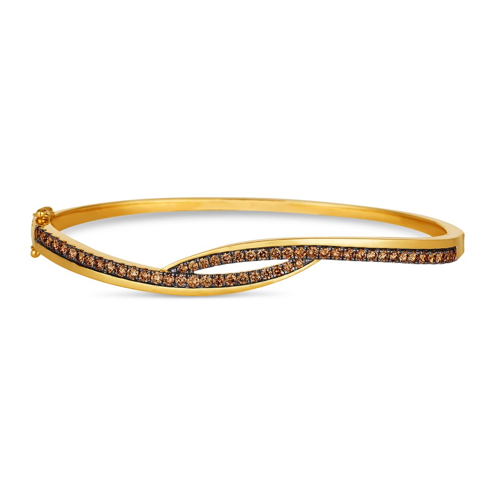 Le Vian Diamond Bangle Bracelet 1-1/5 ct tw Round 14K Honey Gold TiGeCyQY