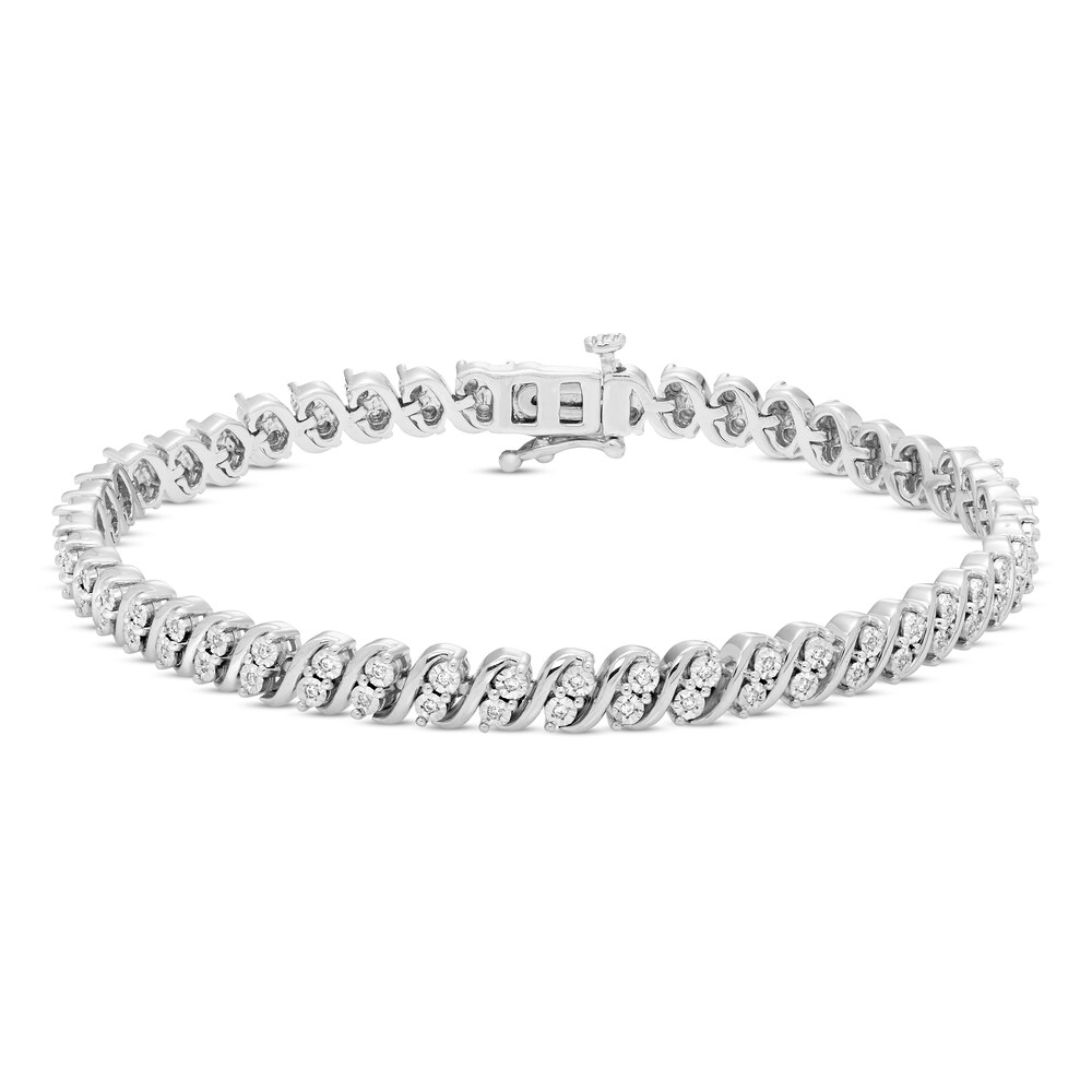 Diamond Bracelet 1/4 ct tw Round Sterling Silver TniMCdhY