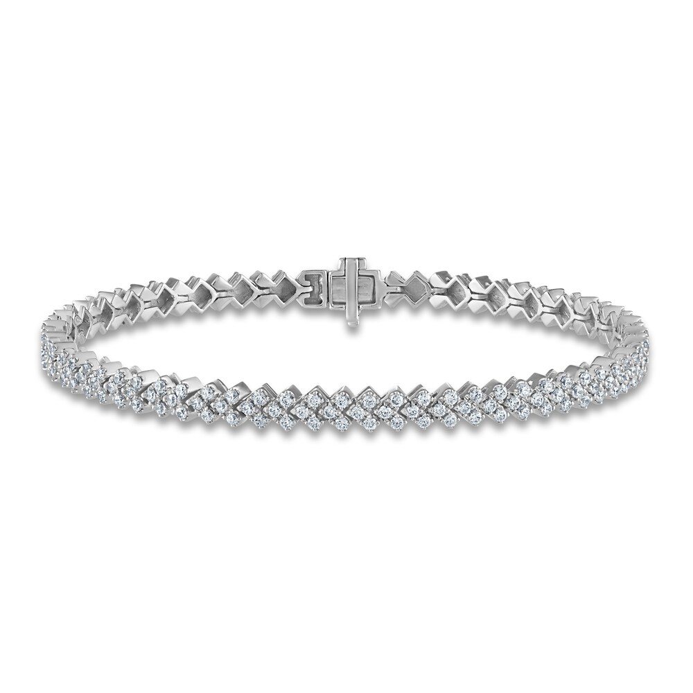 Vera Wang WISH Diamond Bracelet 2 ct tw Round 10K White Gold 7" TvwpSDWt