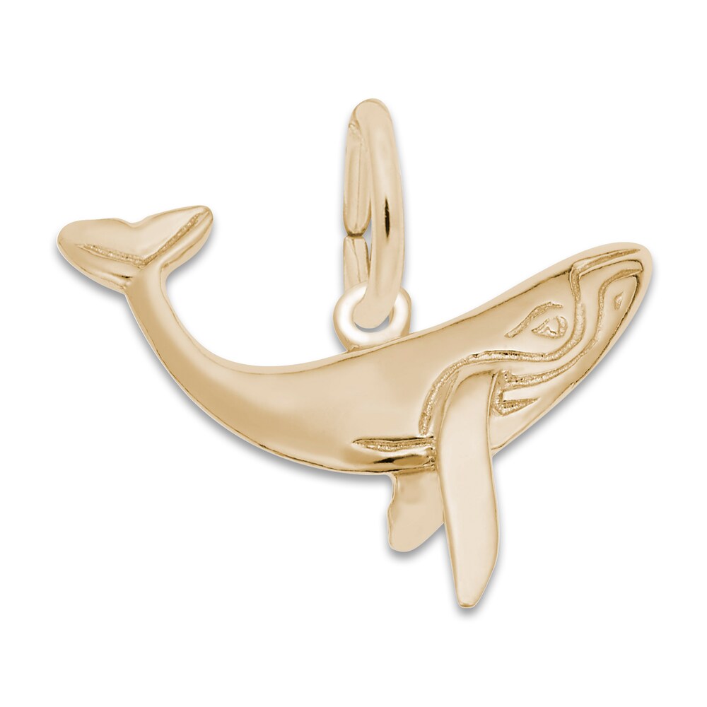 Whale Charm 14K Yellow Gold Txnu23P6