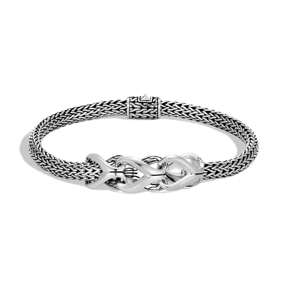 John Hardy Asli Classic Chain Link Station Bracelet in Silver, Large U5i7fJ1D