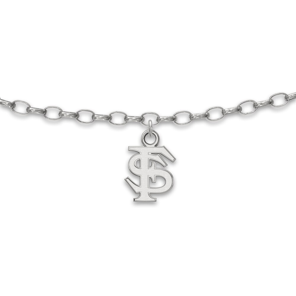 Florida State University Anklet Sterling Silver 9" U9t14d9w