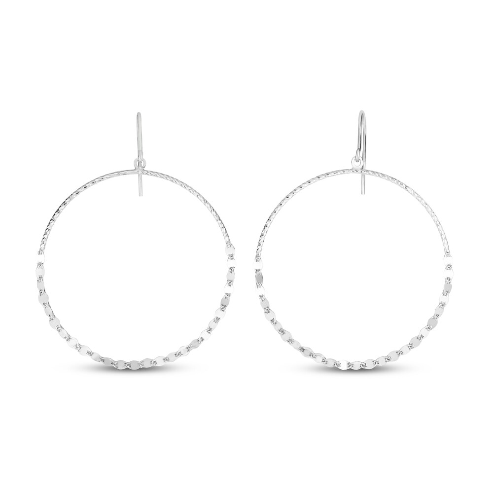 Diamond-Cut Hoop Earrings Sterling Silver UDhsXSAg