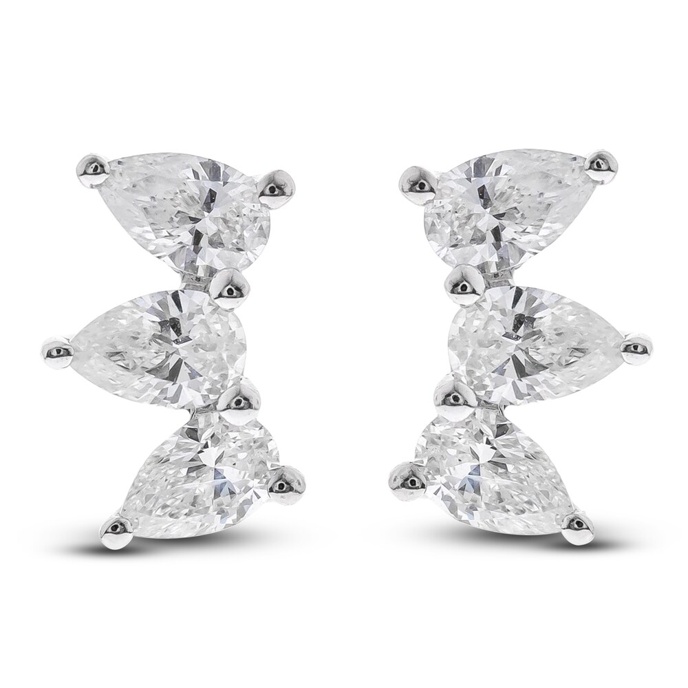 Diamond Earrings 1/2 ct tw Pear 14K White Gold UIBDiBxK