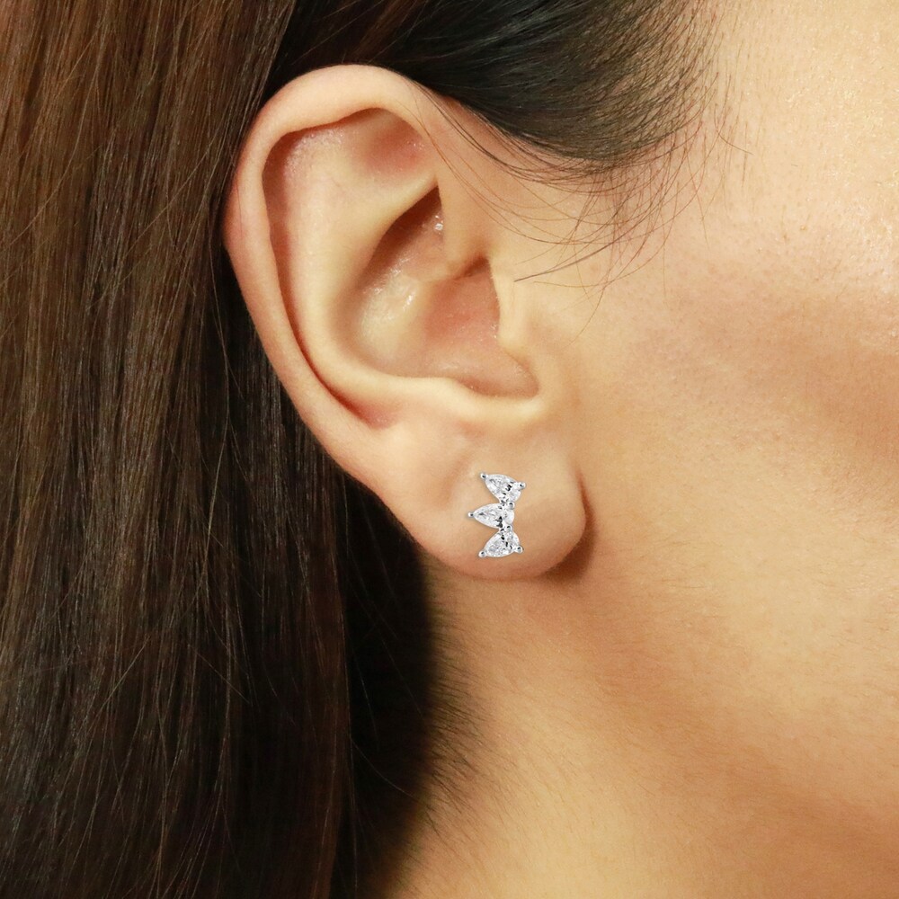 Diamond Earrings 1/2 ct tw Pear 14K White Gold UIBDiBxK