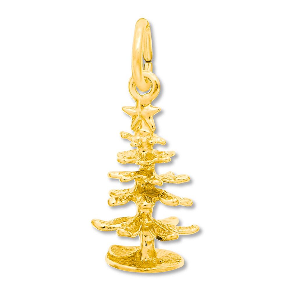 Christmas Tree Charm 14K Yellow Gold UcwLZpuy