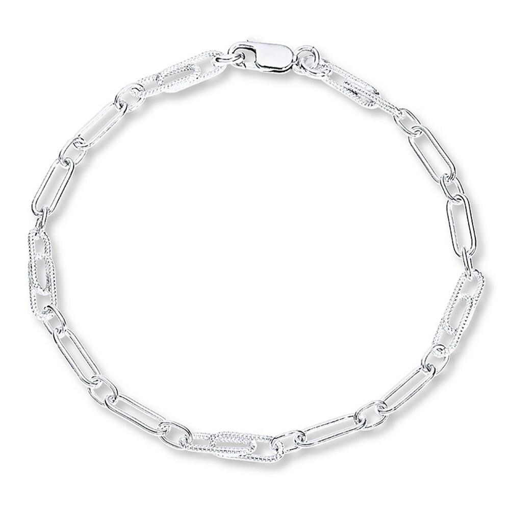 Open Link Anklet Sterling Silver 10 Length Uk1cQuHF