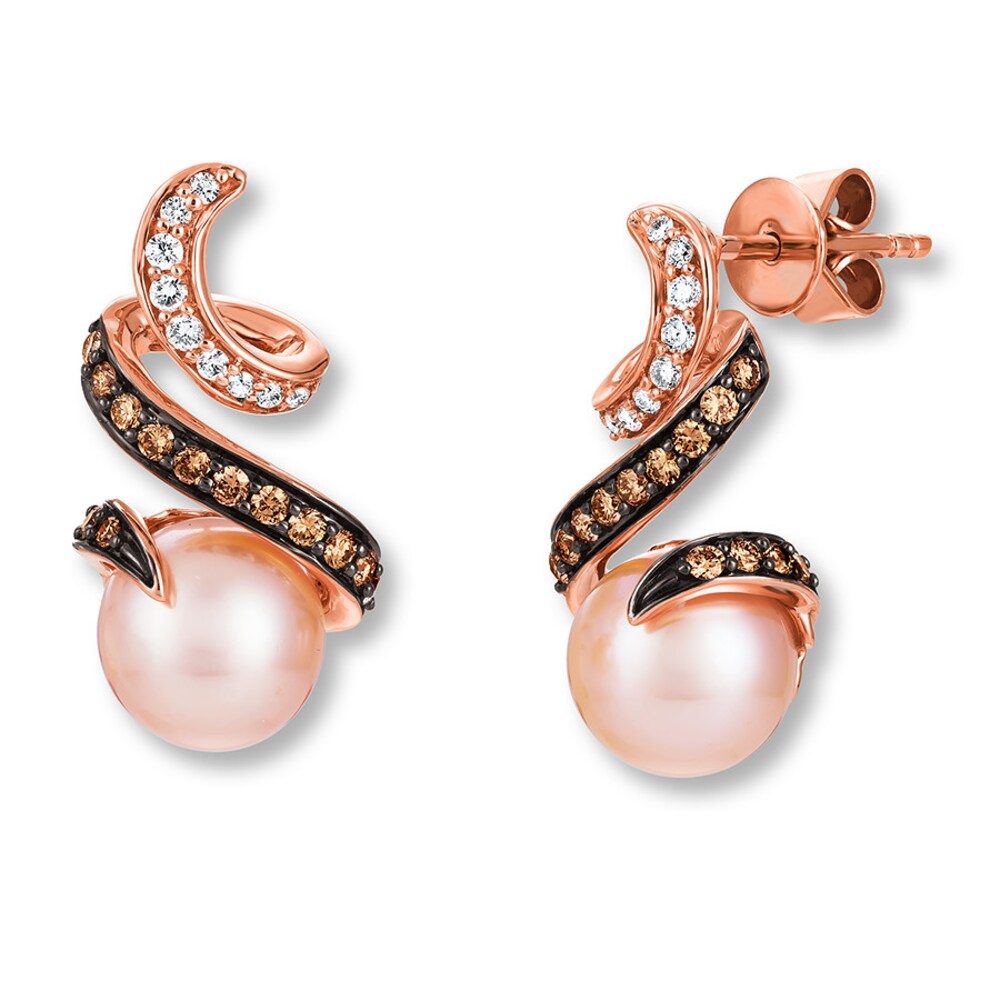 Le Vian Cultured Pearl Earrings 1/3 ct tw Diamonds 14K Gold UnkMyi7j
