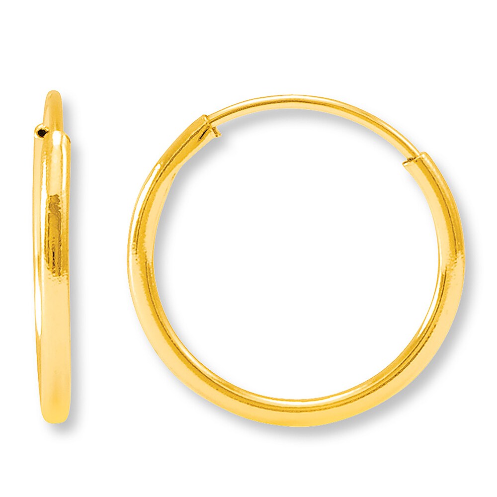 Hoop Earrings 14K Yellow Gold UpZjDQ7r