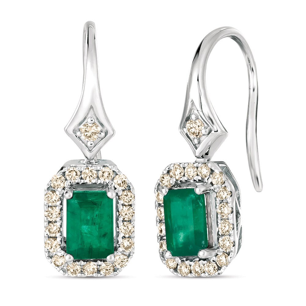 Le Vian Emerald Earrings 1/3 ct tw Diamonds 14K Vanilla Gold V552sLtx