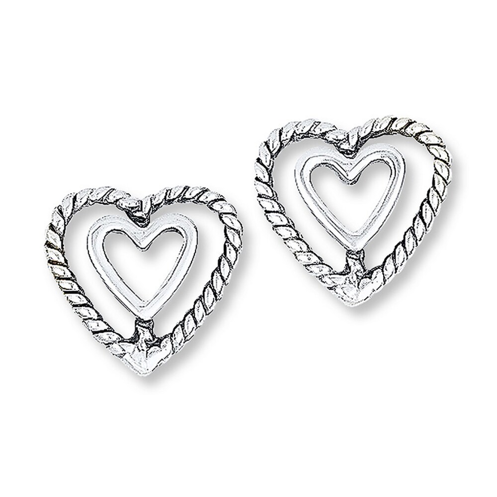 Heart Earrings 14K White Gold VPx8SPuX