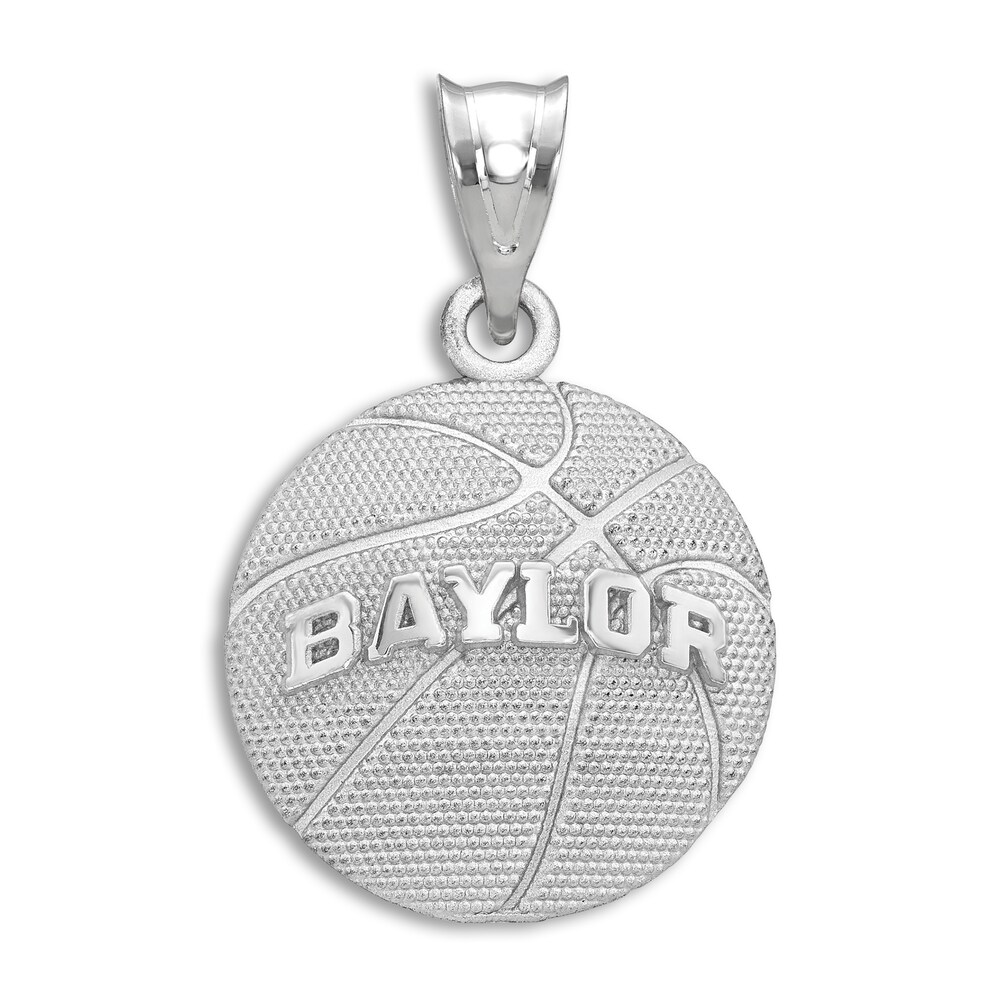 Baylor University Large Basketball Necklace Charm Sterling Silver VUUvG3Jk