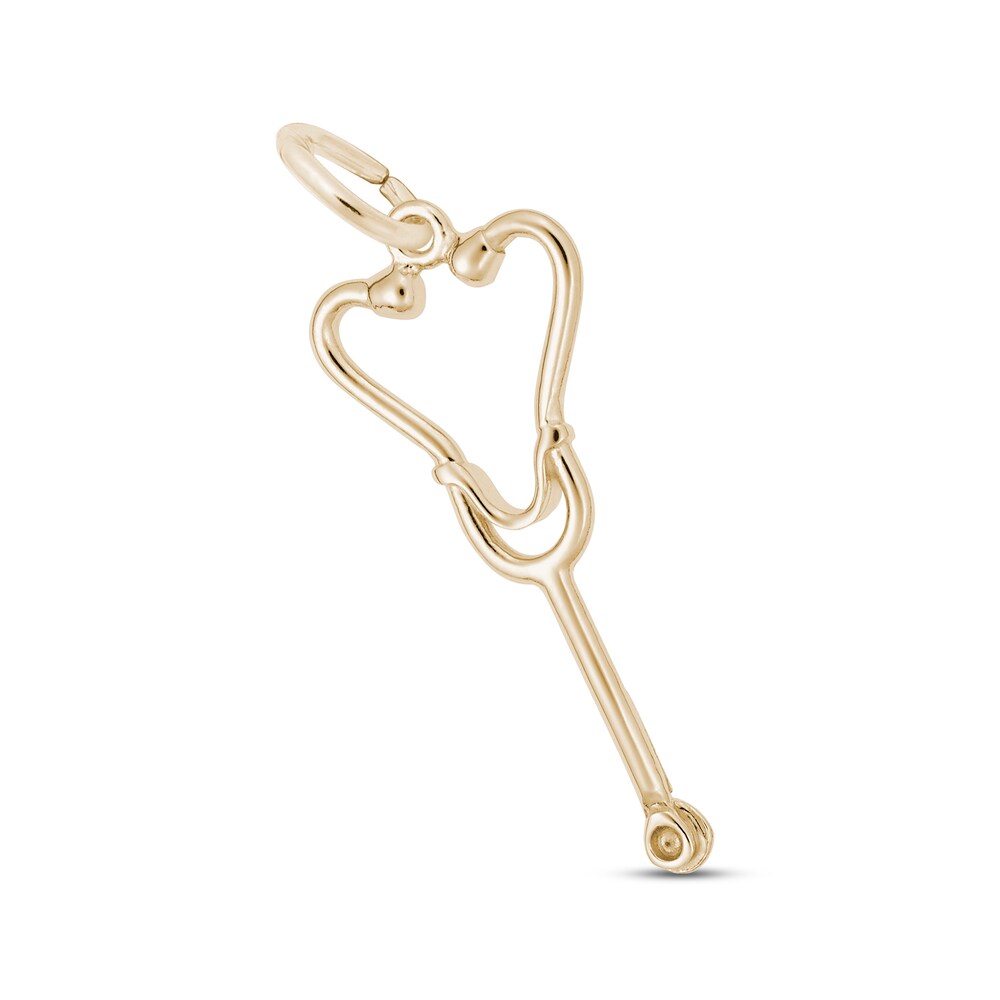 Stethoscope Charm 14K Yellow Gold VgHePSpz