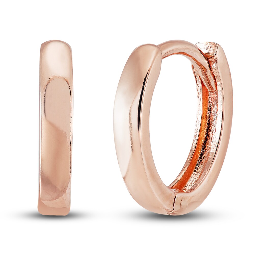 Children's Round Huggie Earrings 14K Rose Gold VhZFZGfS