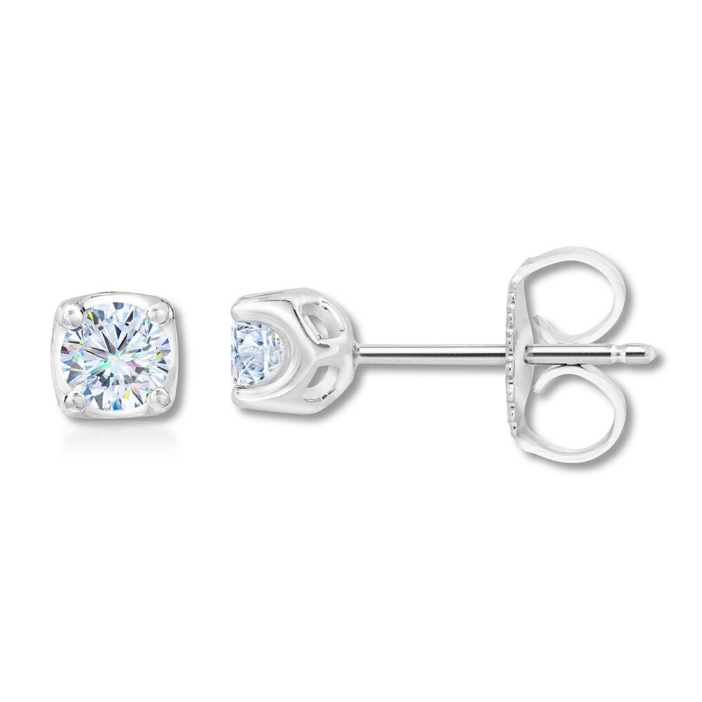 THE LEO First Light Diamond Solitaire Earrings 1/2 ct tw 14K White Gold (I1/I) W6Wslaay