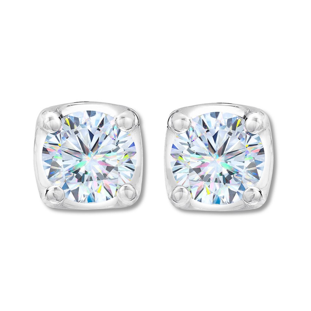 THE LEO First Light Diamond Solitaire Earrings 1/2 ct tw 14K White Gold (I1/I) W6Wslaay