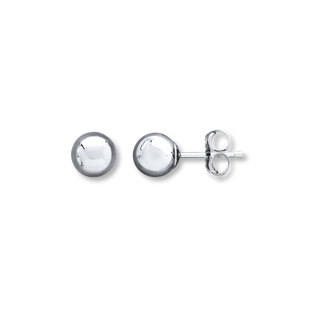 Ball Stud Earrings 14K White Gold WCvGx2Jd