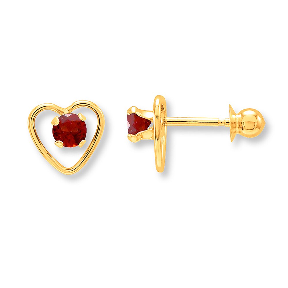 Garnet Earrings 14K Yellow Gold WD0YFZdt