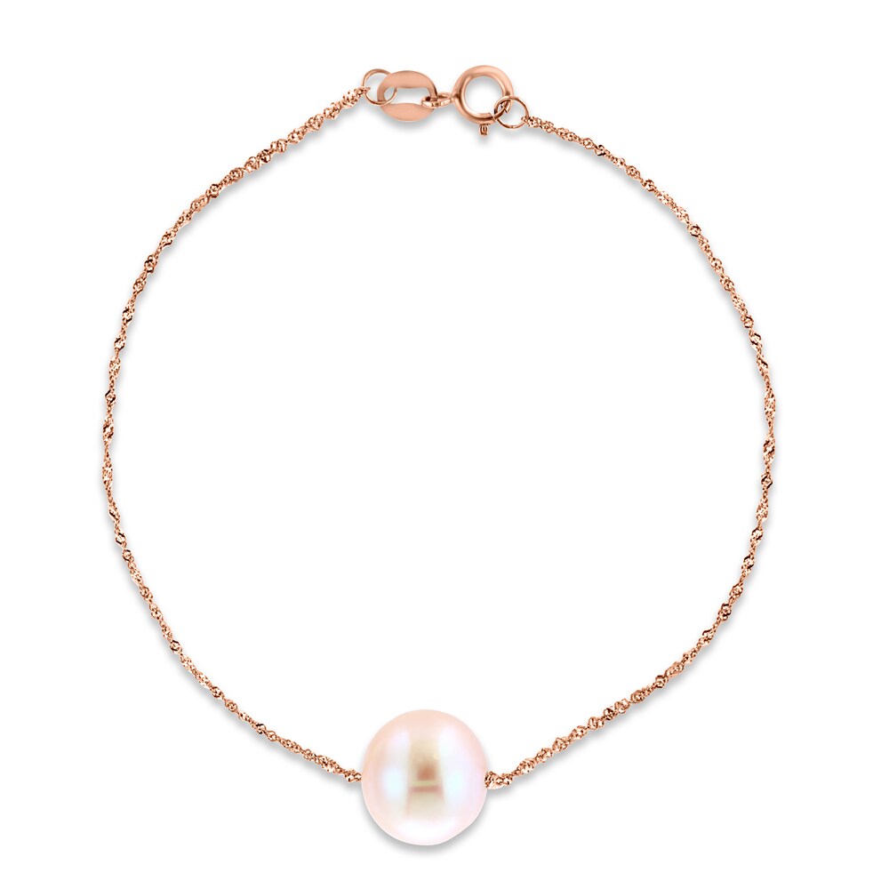 LALI Jewels Pink Cultured Freshwater Pearl Bracelet 14K Rose Gold 7.5" WPr7oXm6