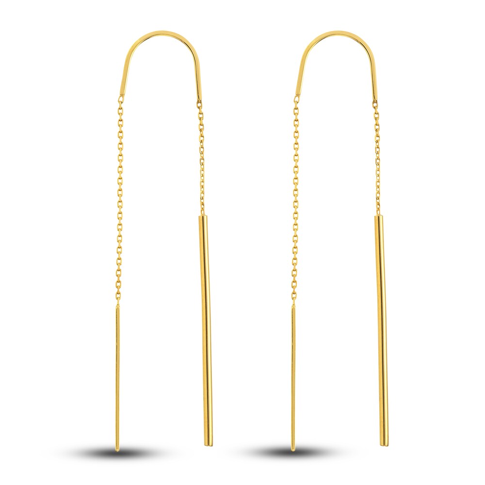 Stick Threader Earrings 14K Yellow Gold WbNudb4Z