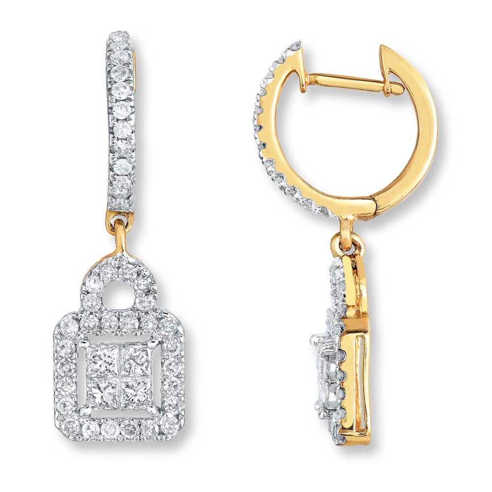 Diamond Earrings 1 carat tw 14K Yellow Gold WofqsljL