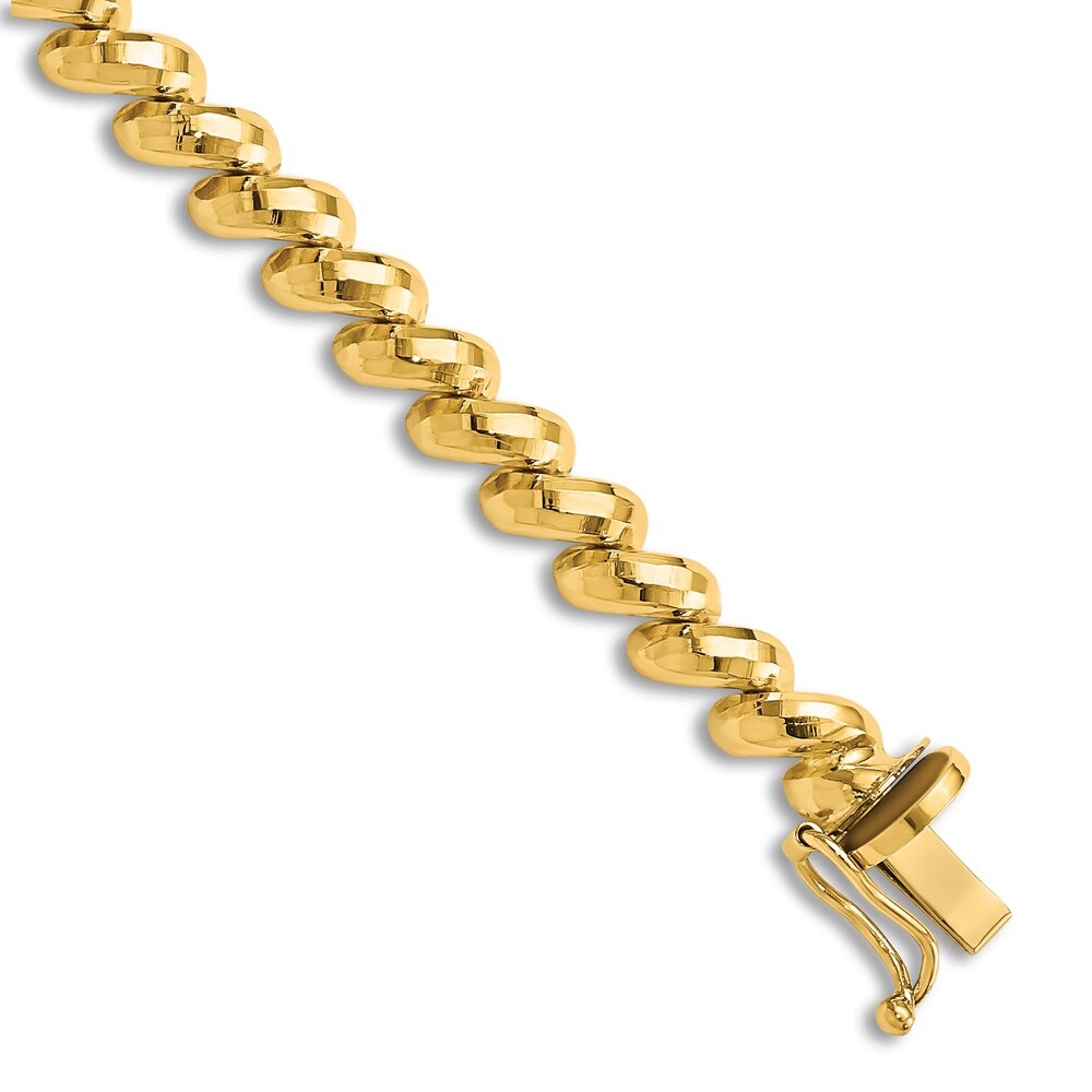 San Marco Chain Bracelet 14K Yellow Gold 7" WzSLH9VI