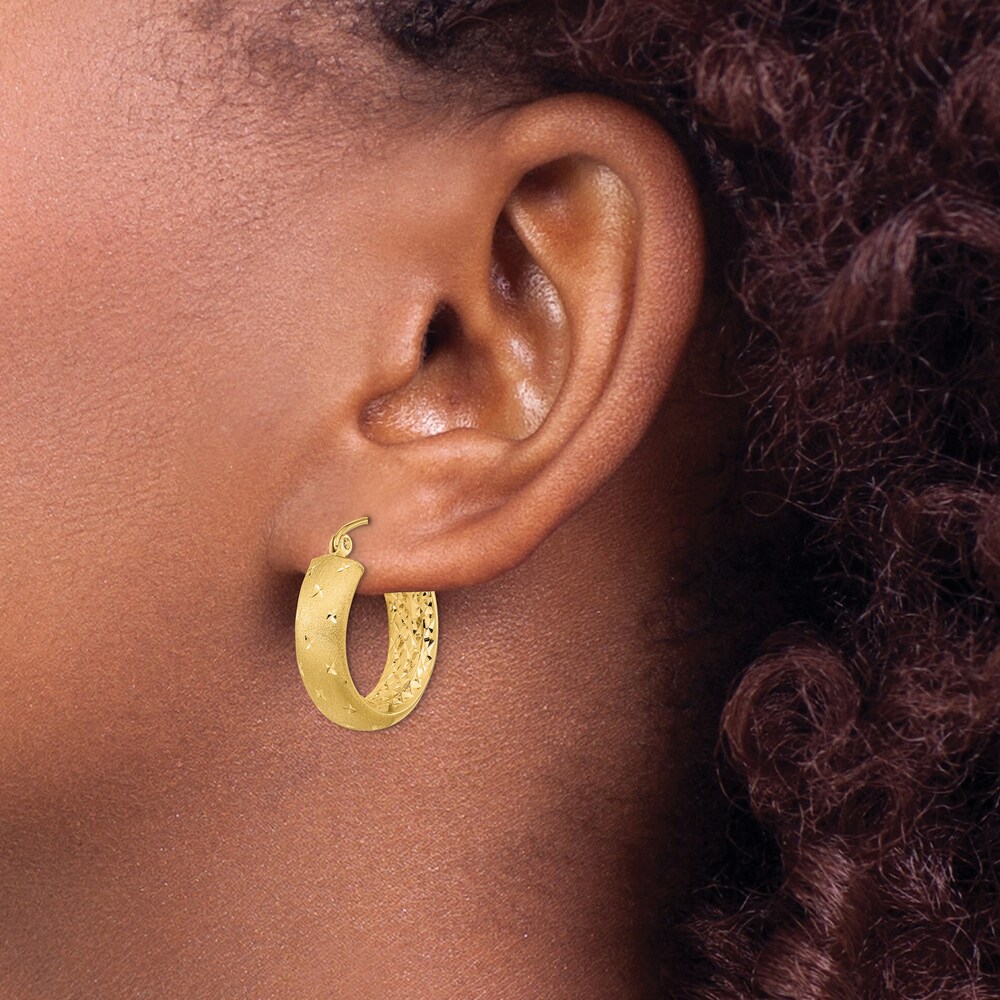 In/Out Hoop Earrings 14K Yellow Gold X7tY9UAR