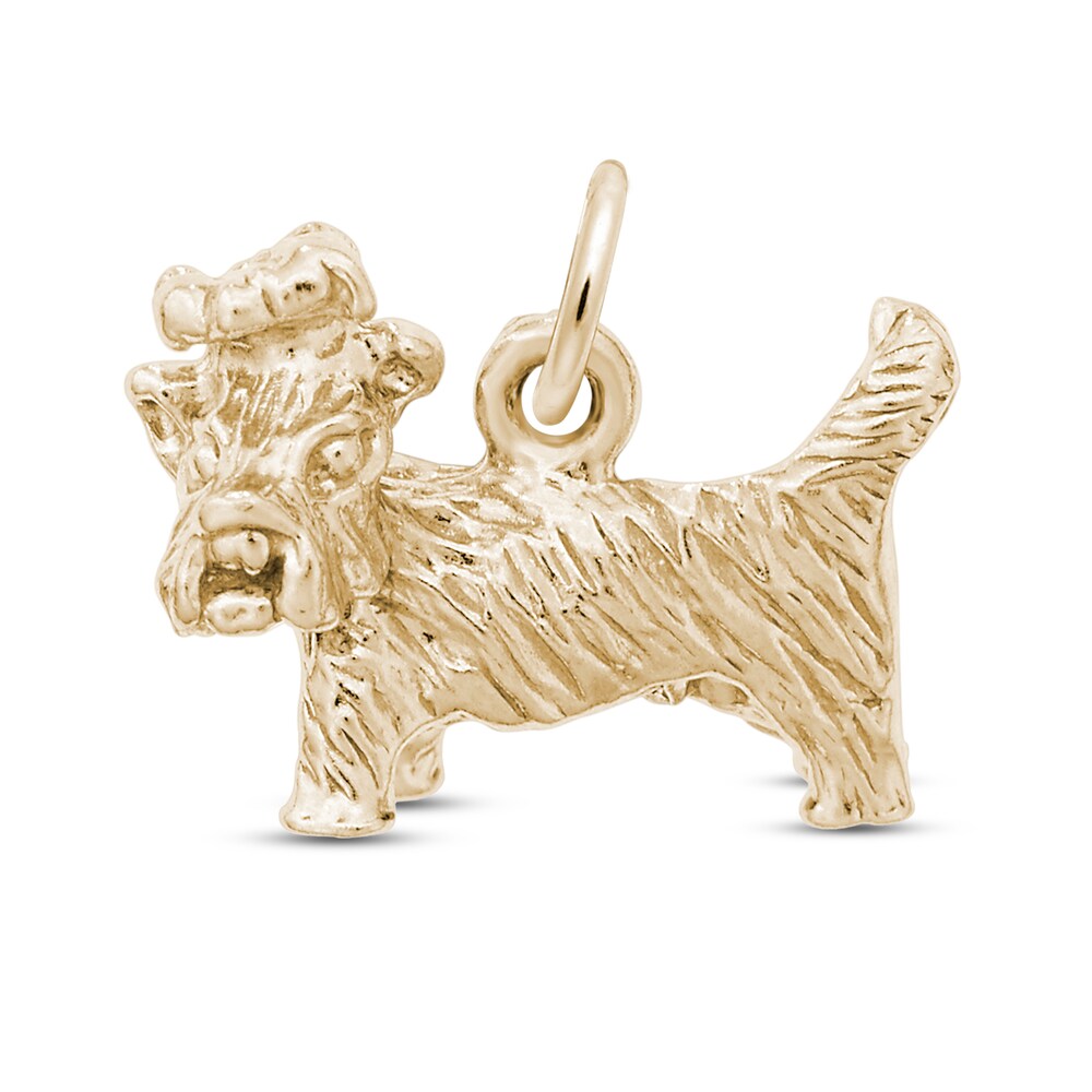 Yorkshire Terrier Charm 14K Yellow Gold X8i5lfpG