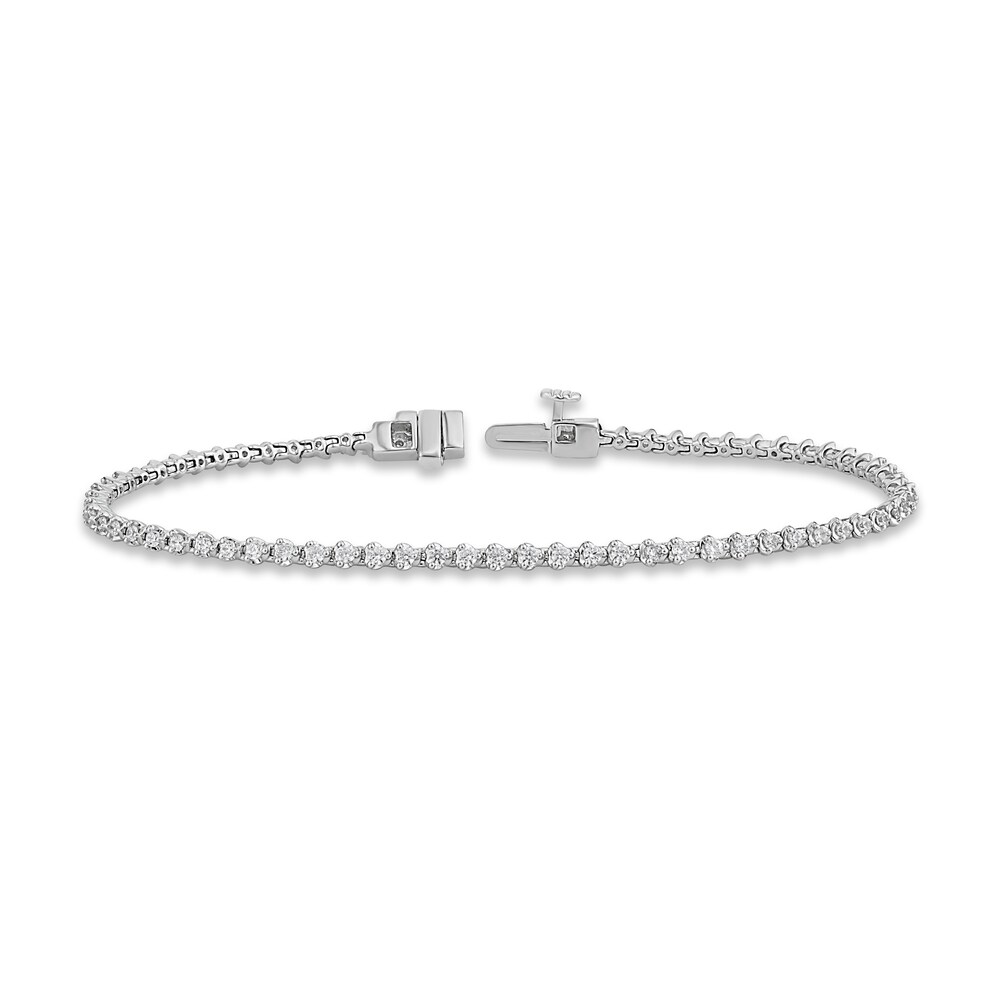 Diamond Tennis Bracelet 1 ct tw Round 10K White Gold 7.25" XBhznUcQ