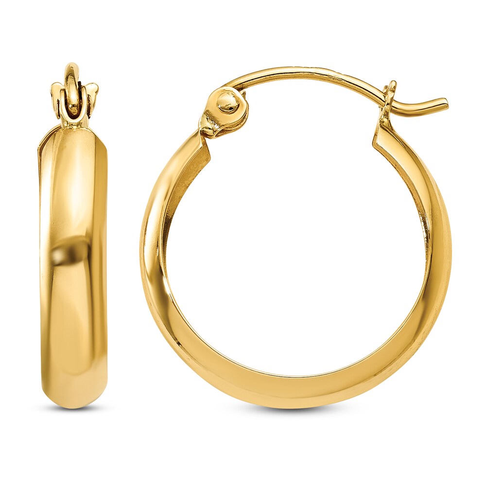 Hoop Earrings 14K Yellow Gold XDm3rnx5