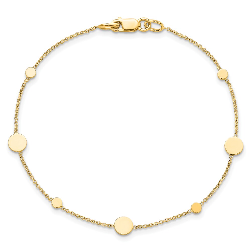 Polished Disc Bracelet 14K Yellow Gold XQS1Jrvw