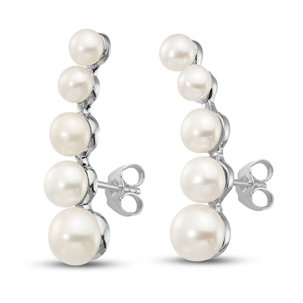 Cultured Freshwater Pearl Earrings Sterling Silver XT2hdGJw