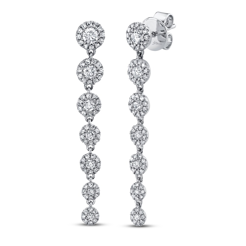 Shy Creation Diamond Drop Earrings 3/4 carat tw 14K White Gold SC55003537V2 XTnydNwr