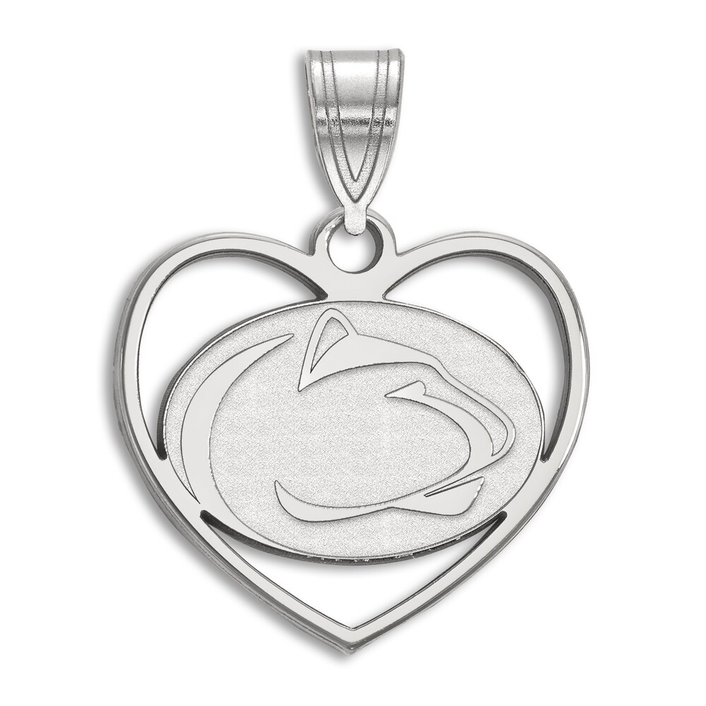 Penn State University Heart Necklace Charm Sterling Silver XYuL8yYl