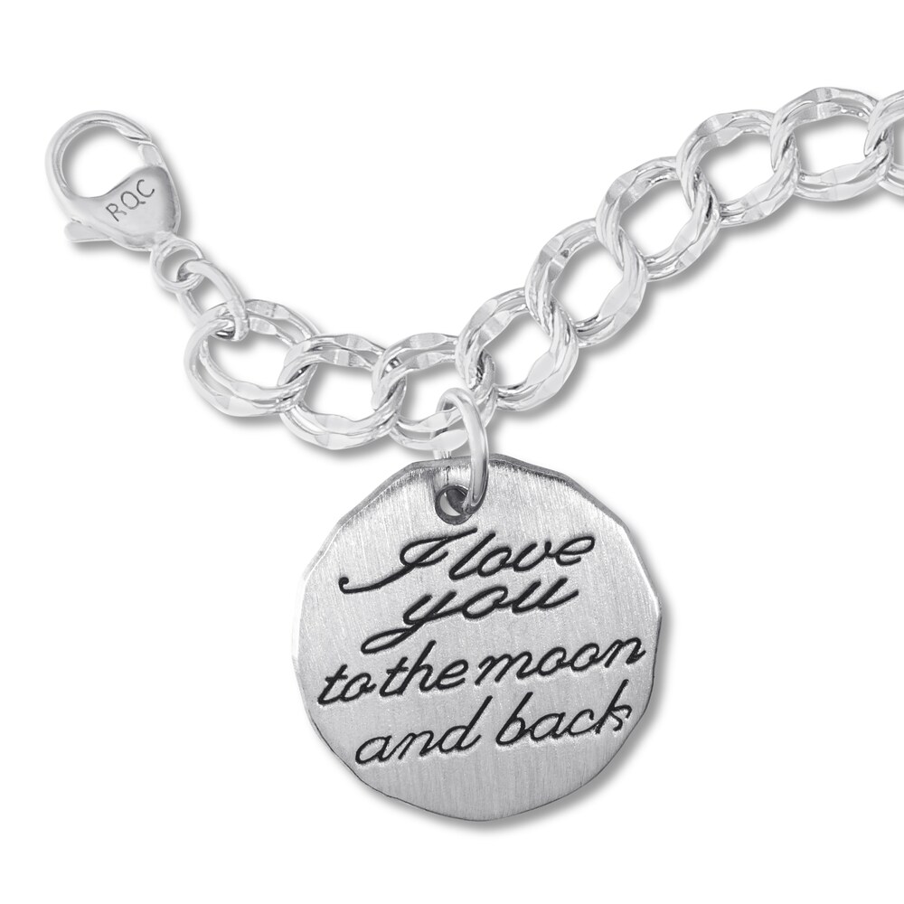 Moon and Back Bracelet Sterling Silver 7" Xfezc4UZ