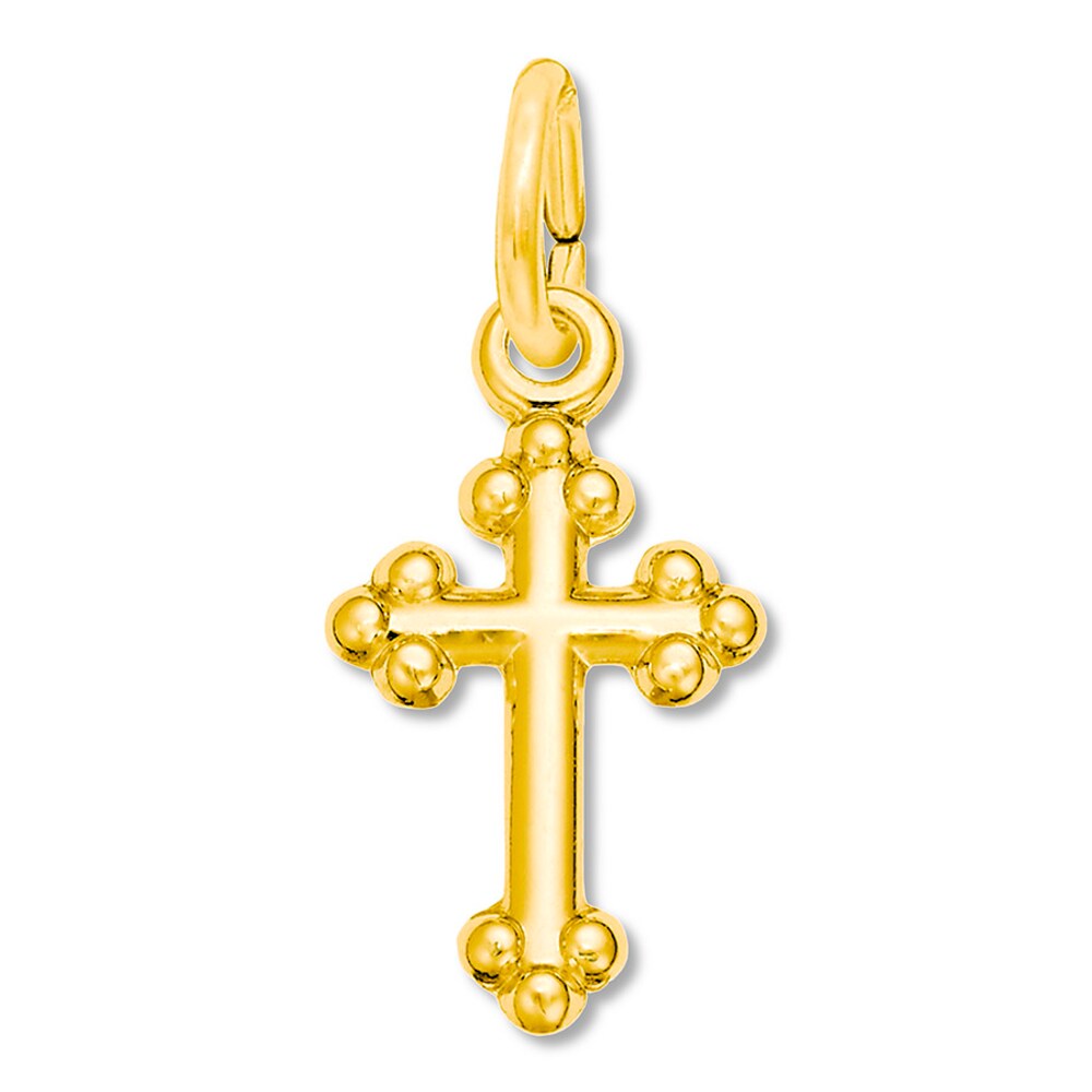 Cross Charm 14K Yellow Gold XlVuioqX