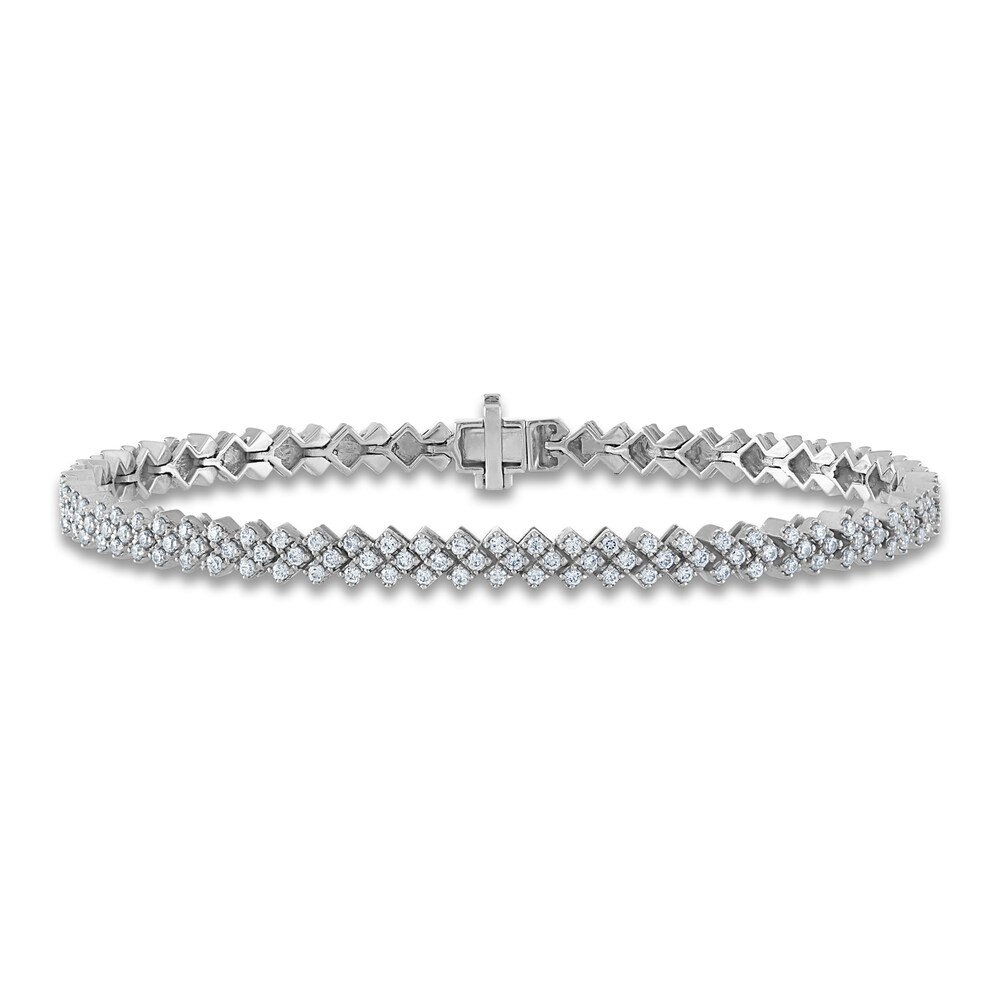 Vera Wang WISH Diamond Bracelet 2 ct tw Round 10K White Gold 7" XtlOFQJb