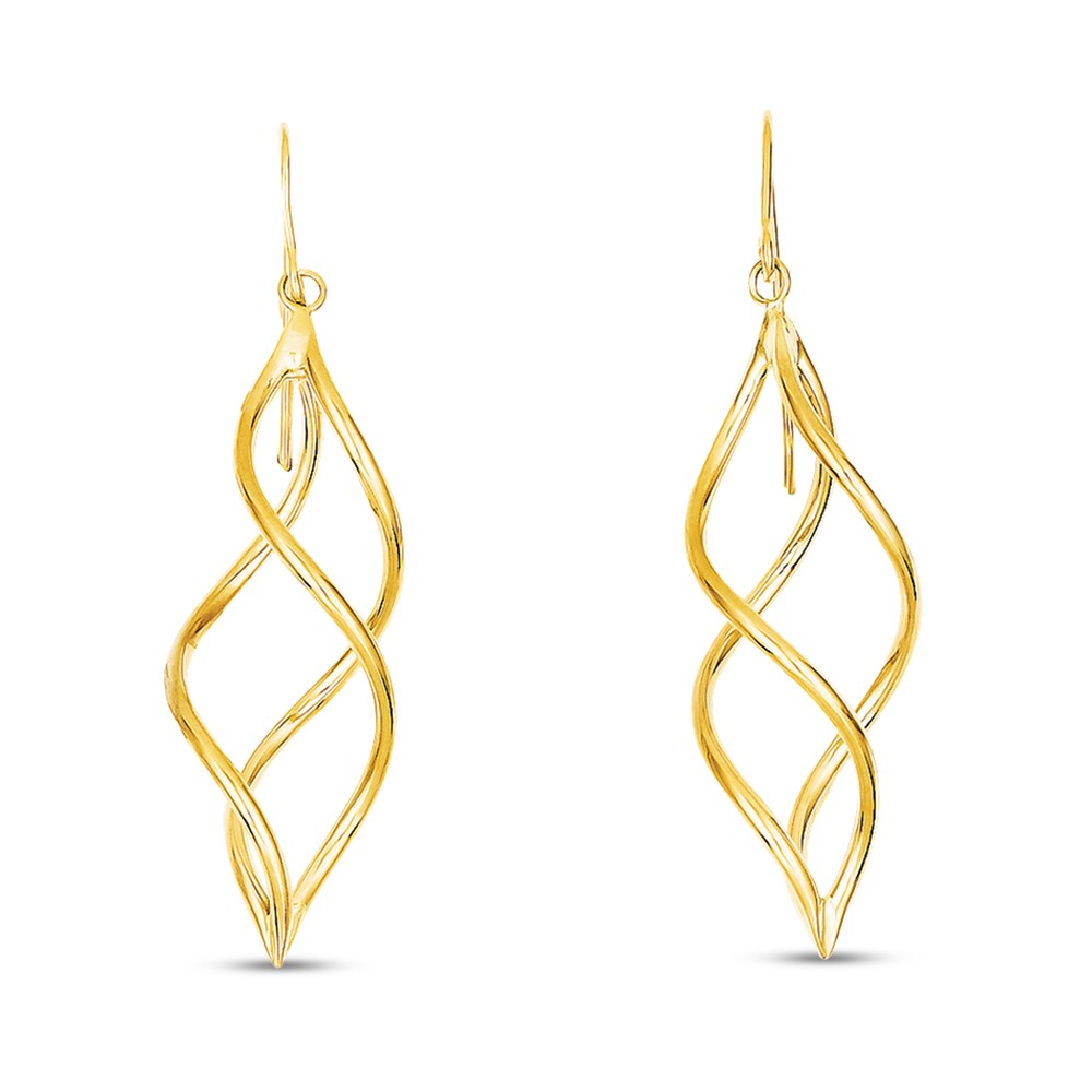 Dangle Earrings 14K Yellow Gold XwTK1smO