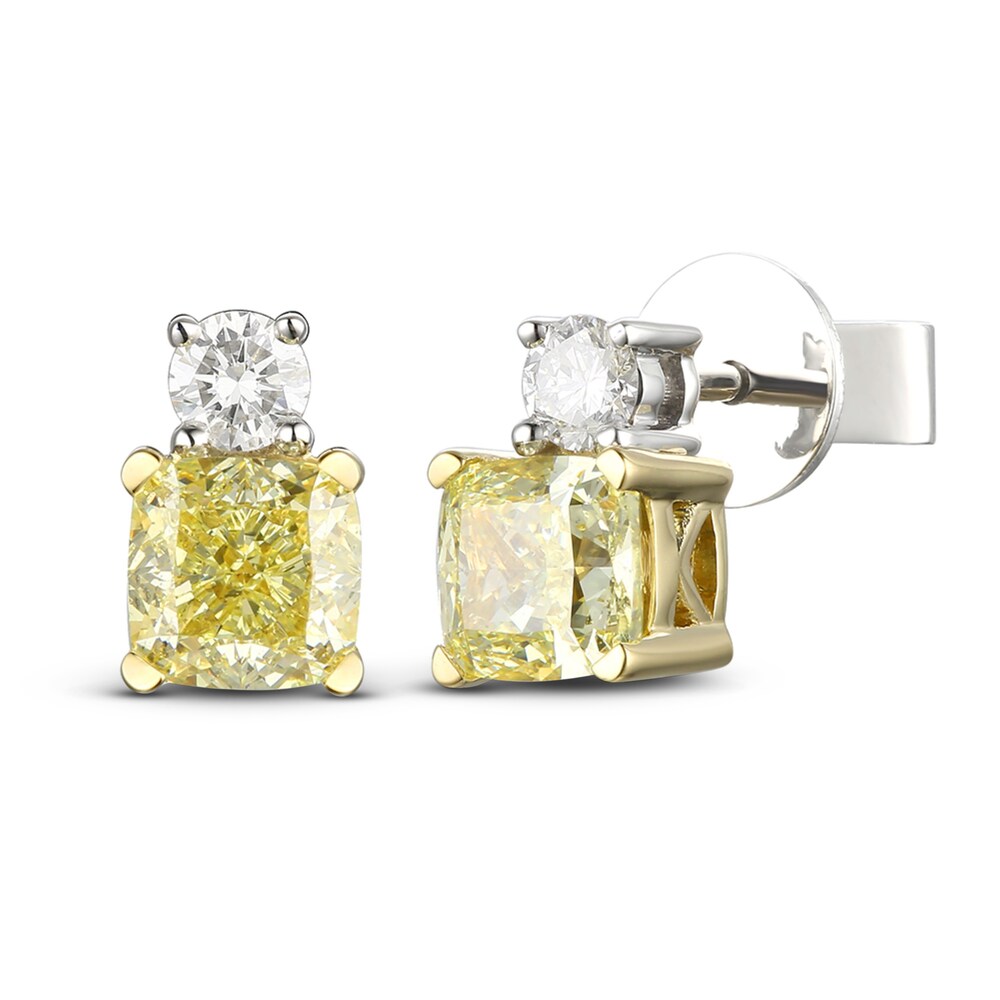 Le Vian Sunny Yellow Diamond Earrings 1 1/3 ct tw 18K Honey Gold/Platinum XyXYhpFd