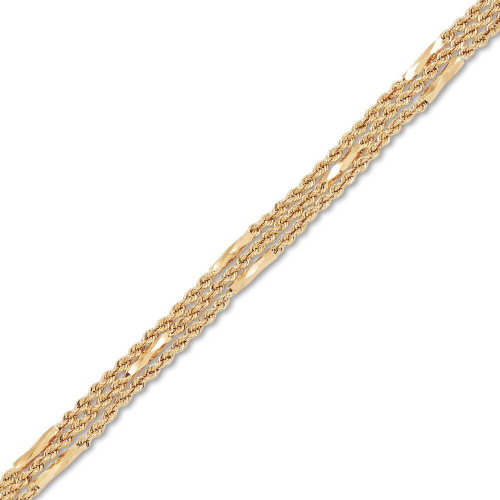 Triple Rope Bracelet 10K Yellow Gold Y4NDbk6V