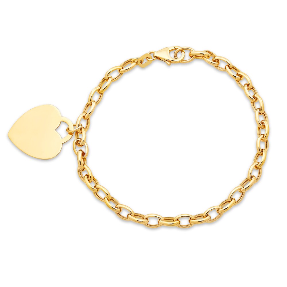 Heart Drop Bracelet 10K Yellow Gold YJeu8wYd