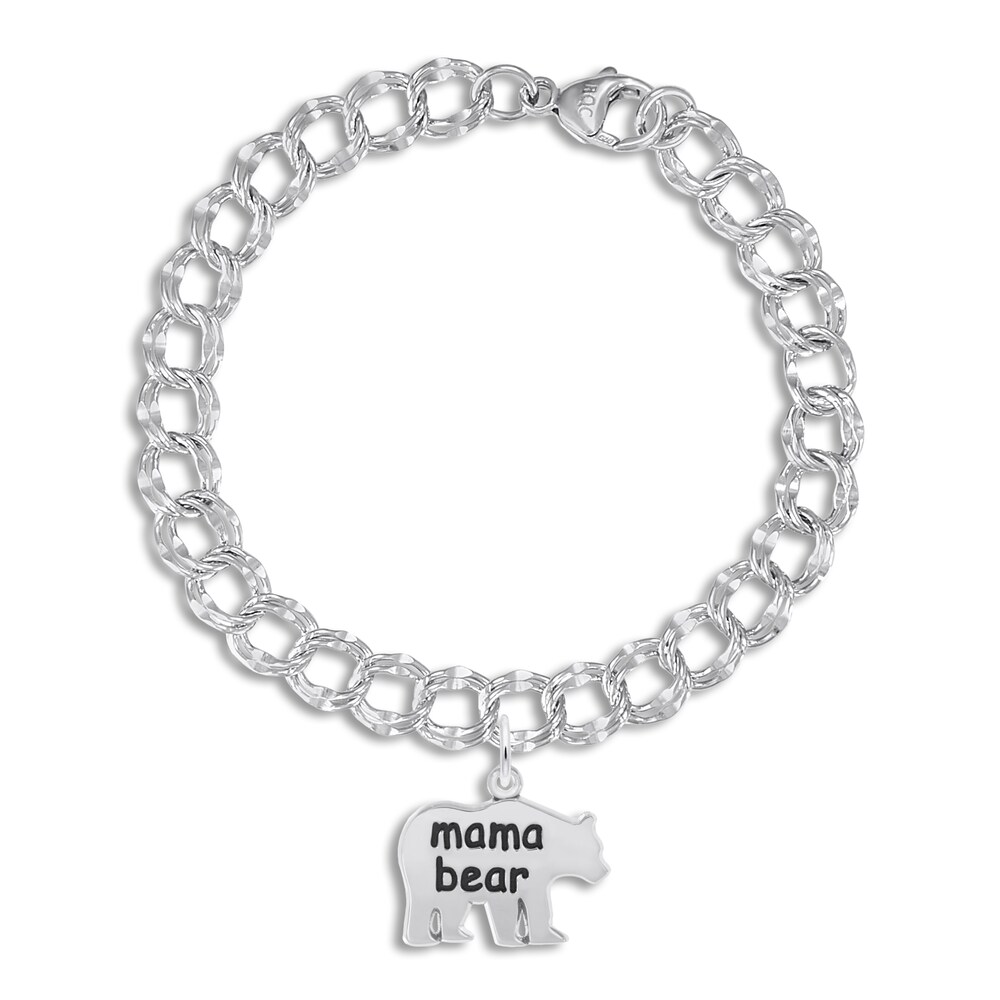 Mama Bear Bracelet Sterling Silver 7" Length YSUAshle