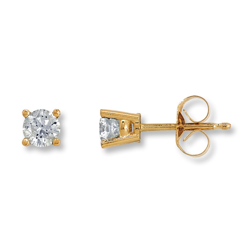 Diamond Earrings 1/2 ct tw Round-Cut 14K Yellow Gold (I2/I) Yaw8Q7Qw
