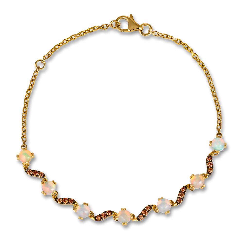 Le Vian Natural Opal Bracelet 1/4 ct tw Diamonds 14K Honey Gold Ybflq3CX