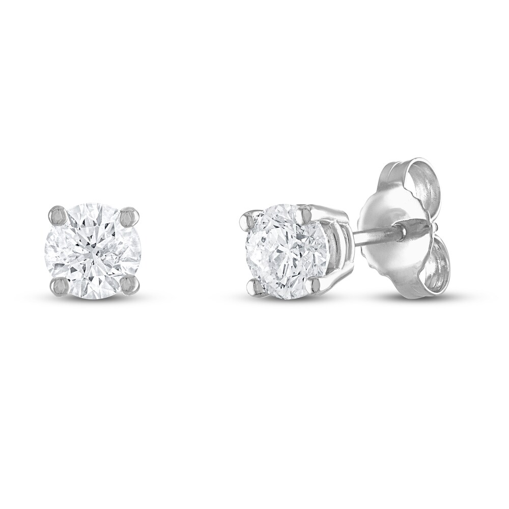 Diamond Earrings 3/4 ct tw Round-cut 14K White Gold (I2/I) YwP7oH1v