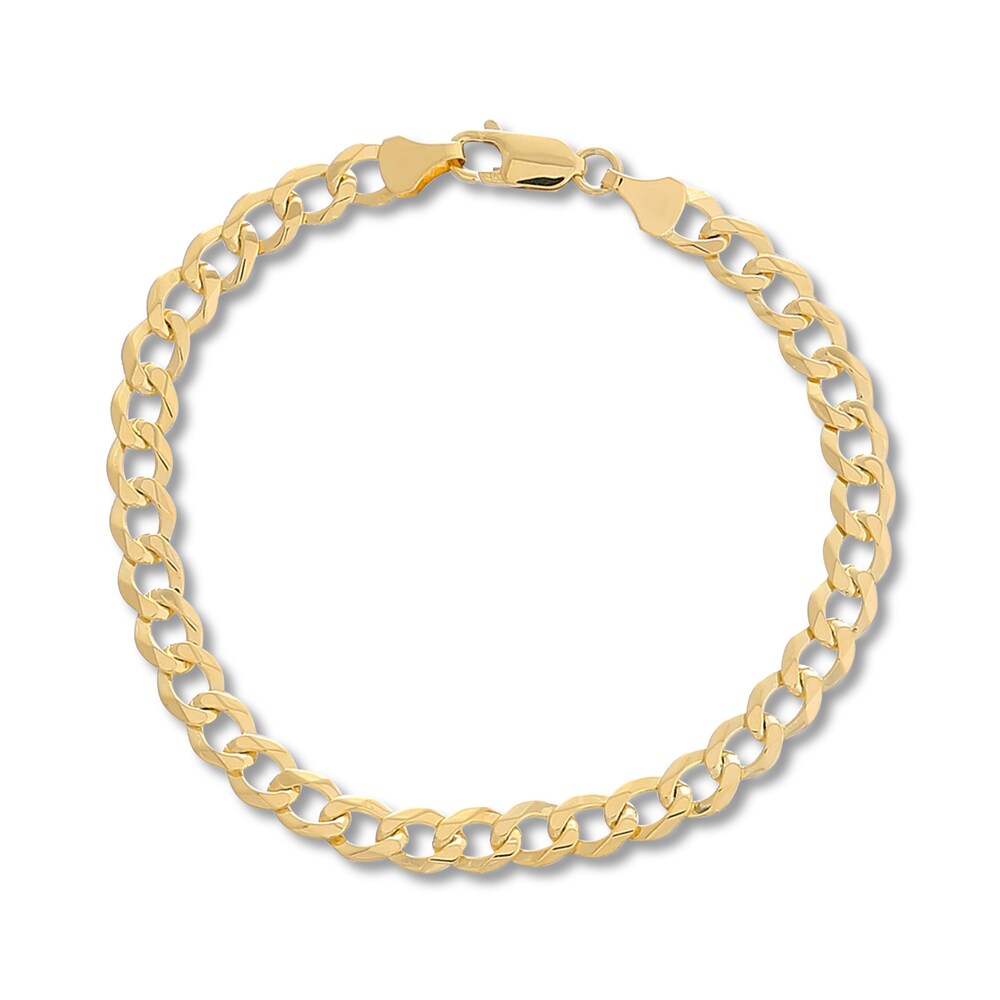 8.5" Curb Chain Bracelet 14K Yellow Gold Appx. 6.7mm Yz8mMpBs